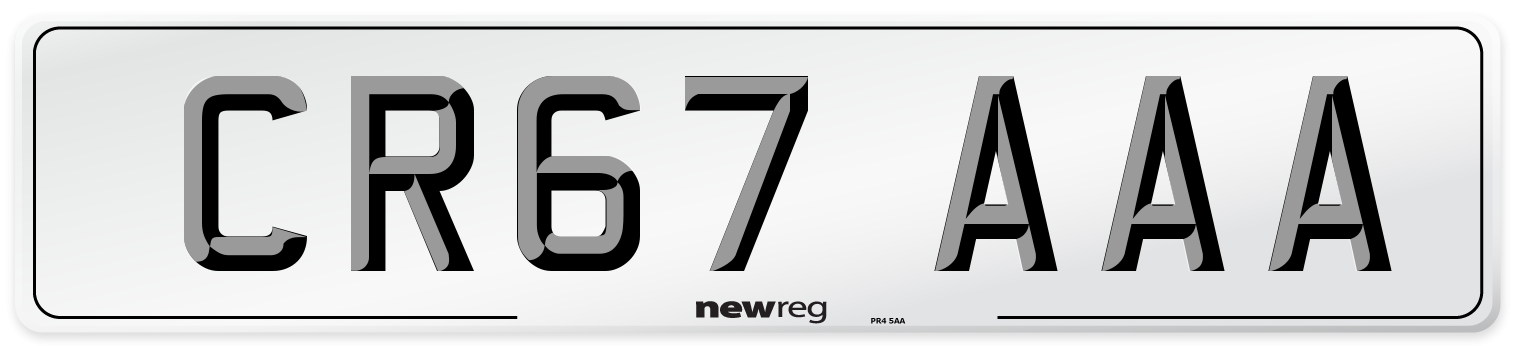 CR67 AAA Number Plate from New Reg